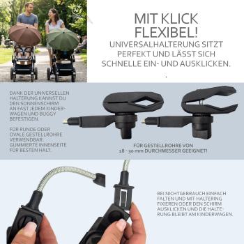 Preview: BAMBINIWELT universaler Sonnenschirm für Kinderwagen/Buggy UNI (rund)